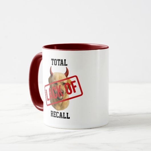 Yellow Labrador funny 'Lack of Recall' Mug (Devant gauche)