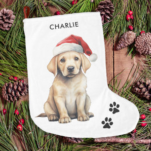 Yellow Labrador gepersonaliseerd Hondenliefhebber  Grote Kerstsok