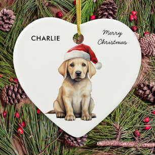 Yellow Labrador gepersonaliseerd Hondenliefhebber  Keramisch Ornament