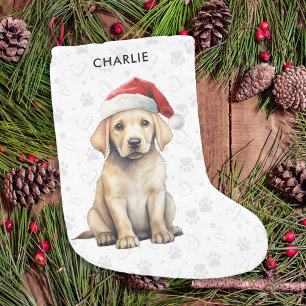 Yellow Labrador gepersonaliseerd Hondenliefhebber Kleine Kerstsok