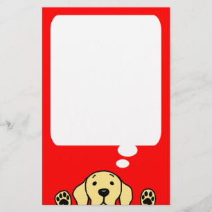 Yellow Labrador kijkt naar je Briefpapier