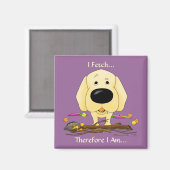 Yellow Labrador (Labs) -Ik haal...Magneet Magneet (Voorkant / Achterkant)