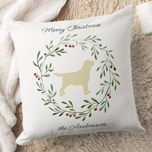 Yellow Labrador Merry kerstlabrador Retriever Kussen