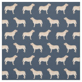 Yellow Labrador navy blue Stof (Swatch)