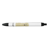 Yellow Labrador Personalized Zwarte Inkt Pen (Voorkant)