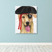 Yellow Labrador Pirate 2 Canvas Afdruk (Insitu (Houten vloer))