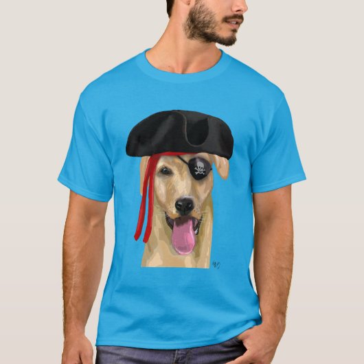Yellow Labrador Pirate 2 T-shirt (Voorkant)