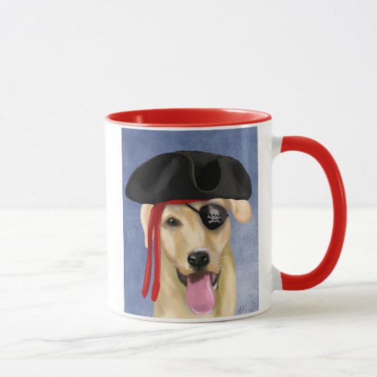 Yellow Labrador Pirate Mok (Rechts)