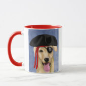 Yellow Labrador Pirate Mok (Links)