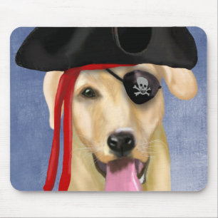 Yellow Labrador Pirate Muismat