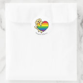 Yellow Labrador Rainbow Pride Ronde Sticker (Tas)
