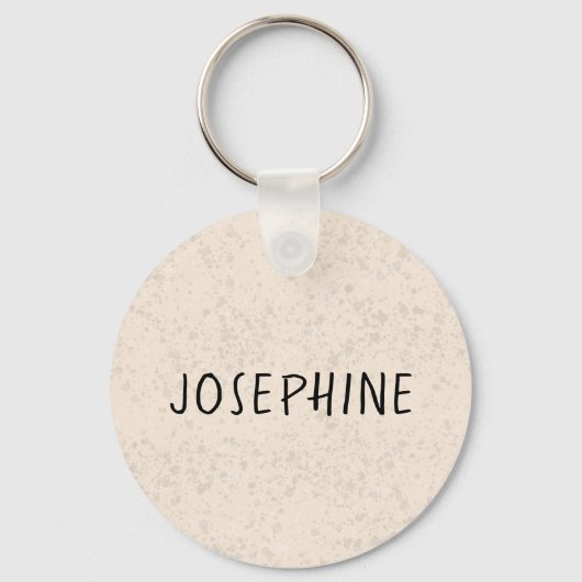 Yellow Labrador Retriever Art Schattige Lab Portre Sleutelhanger (Achterkant)