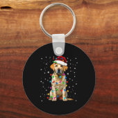 Yellow Labrador Retriever Christmas Tree Light Paj Sleutelhanger (Voorkant)