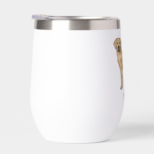 Yellow Labrador Retriever Cube Lab Chien Nom perso (Droite)