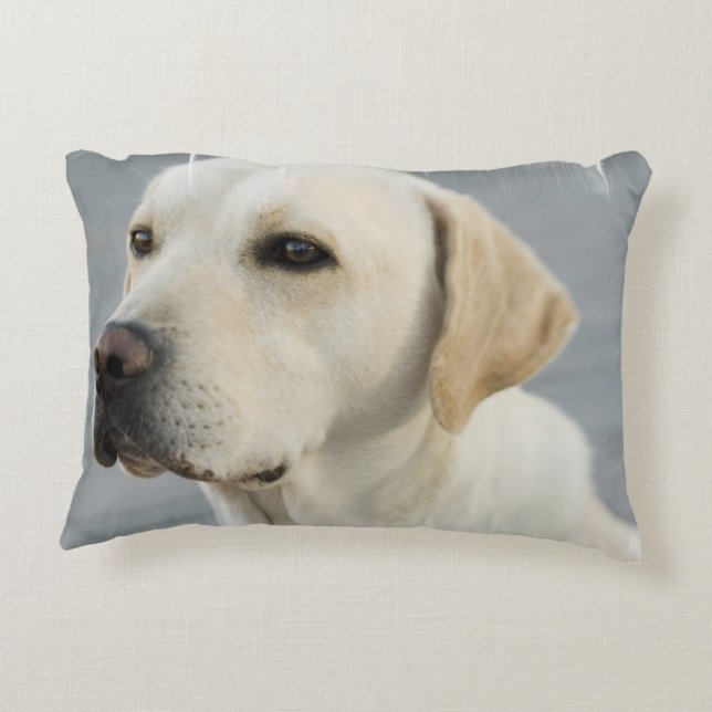 Yellow Labrador Retriever Decoratief Kussen (Achterkant)