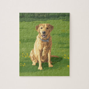 Yellow Labrador Retriever Dog Legpuzzel