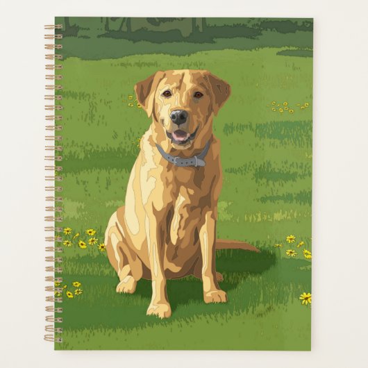 Yellow Labrador Retriever Dog Planner (Voorkant)