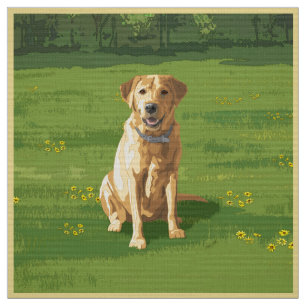 Yellow Labrador Retriever Dog Stof