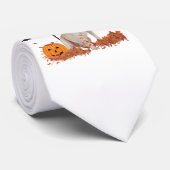 Yellow Labrador Retriever Halloween Stropdas (Opgerold)