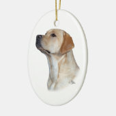 Yellow Labrador Retriever head ornament (Links)