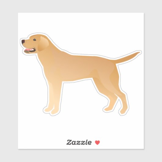 Yellow Labrador Retriever Hondenras Silhouette Sticker (Vel)