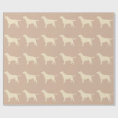 Yellow Labrador Retriever in Silhouette Cadeaupapier (Vlak)