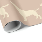 Yellow Labrador Retriever in Silhouette Cadeaupapier (Rol Hoek)