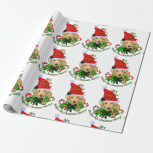 Yellow Labrador Retriever kerst Cadeaupapier