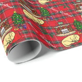 Yellow Labrador Retriever kerst Cadeaupapier (Rol Hoek)