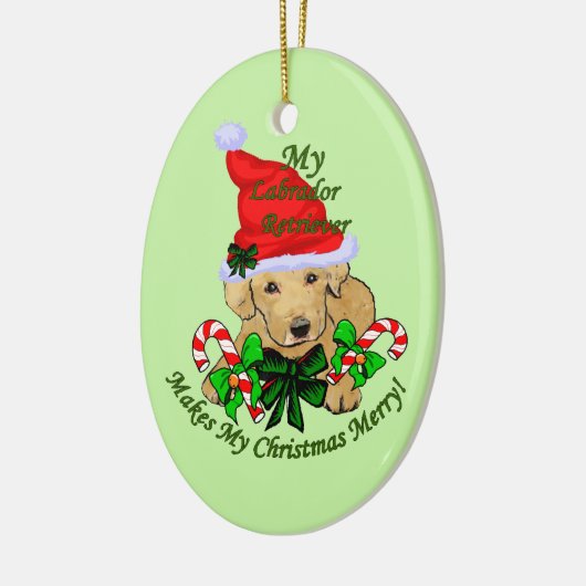 Yellow Labrador Retriever kerst Keramisch Ornament (Links)