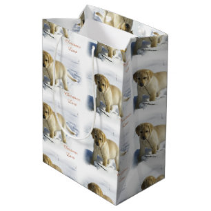 Yellow Labrador Retriever kerst Medium Cadeauzakje