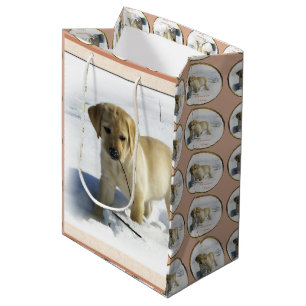 Yellow Labrador Retriever kerst Medium Cadeauzakje