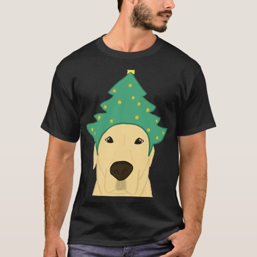 Yellow Labrador Retriever kerst T-shirt (Voorkant)