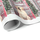 Yellow Labrador Retriever kerstakelpapier Cadeaupapier (Rol Hoek)