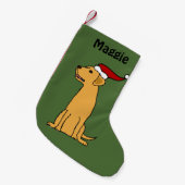 Yellow Labrador Retriever kerstaking Kleine Kerstsok (Voorkant (Hangend))