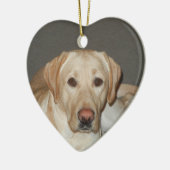 Yellow Labrador Retriever kerstversiering Keramisch Ornament (Links)