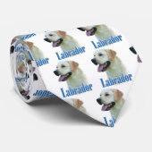 Yellow Labrador Retriever Naam Tegels Stropdas (Opgerold)