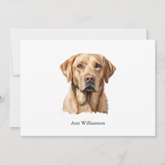 Yellow Labrador Retriever Note Card Kaart (Voorkant)