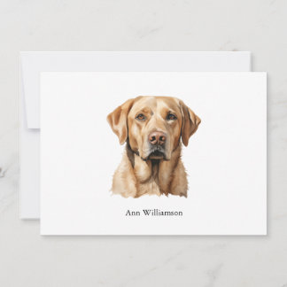 Yellow Labrador Retriever Note Card Kaart