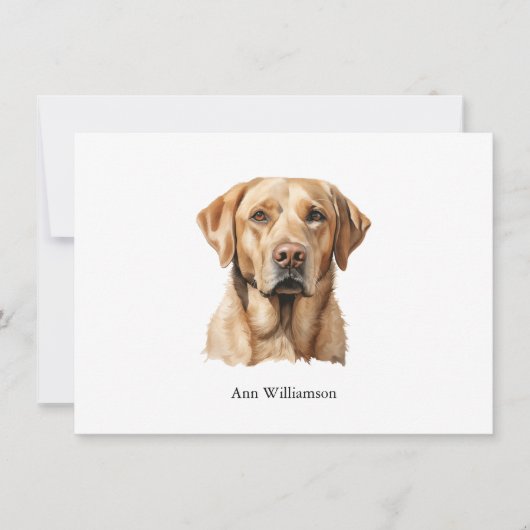 Yellow Labrador Retriever Note Card Kaart (Voorkant)