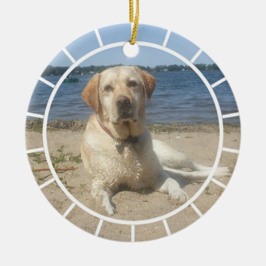 Yellow Labrador Retriever Ornament (Voorkant)
