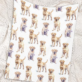Yellow Labrador Retriever Pattern Hondenliefhebber Fleece Deken