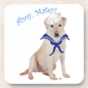 Yellow Labrador Retriever Sailor Drankjes Onderzetter