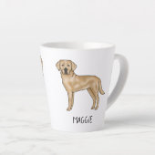 Yellow Labrador Retriever Schattige Lab Dog Jouw n Latte Mok (Rechterhoek)