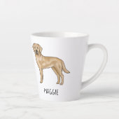 Yellow Labrador Retriever Schattige Lab Dog Jouw n Latte Mok (Rechts)