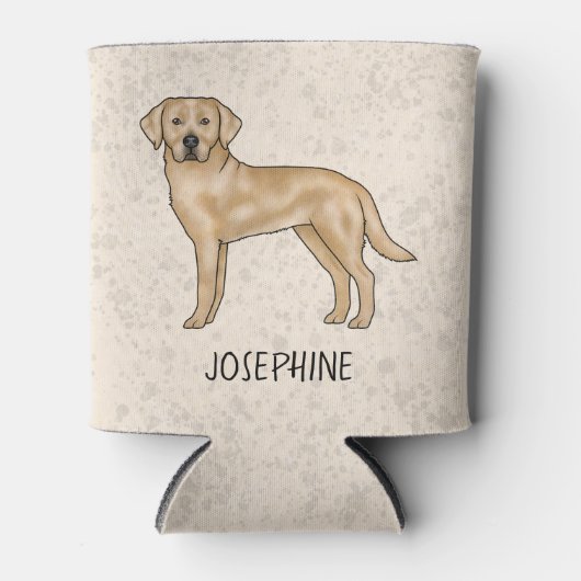 Yellow Labrador Retriever Schattige Lab Hond Aange Blikjeskoeler (Voorkant)