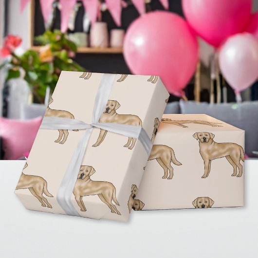 Yellow Labrador Retriever Schattige Lab Hondenpatr Cadeaupapier