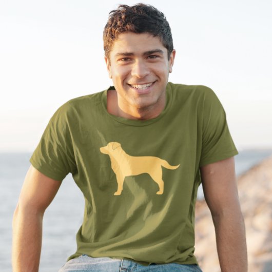 Yellow Labrador Retriever Silhouette Lab Lover's T-shirt