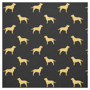 Yellow Labrador Retriever Silhouettes Patroon Stof