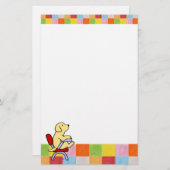 Yellow Labrador Student 1Mosaic Briefpapier (Voorkant / Achterkant)